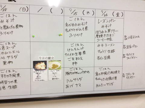 献立表