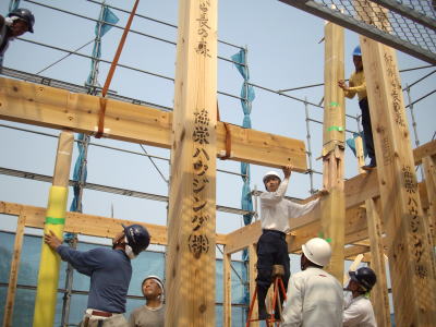 H邸木成りの家上棟