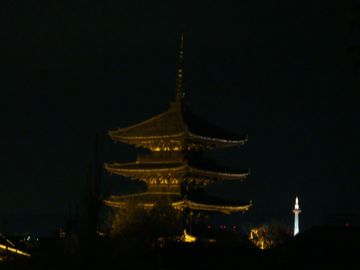 八坂の塔と京都タワー