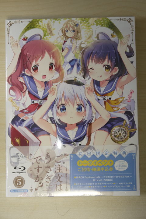 TVアニメ「ご注文はうさぎですか？」のBlu-ray第5巻を買ってみた