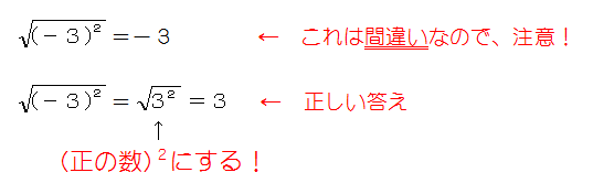 根号の外し方