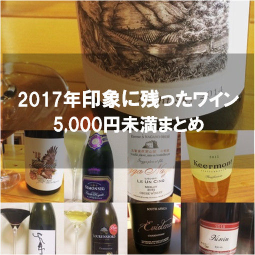 2017年印象に残ったワイン 5千円未満まとめ