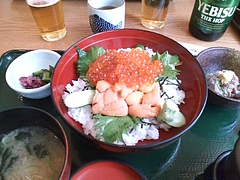 うにいくら丼@湯河原
