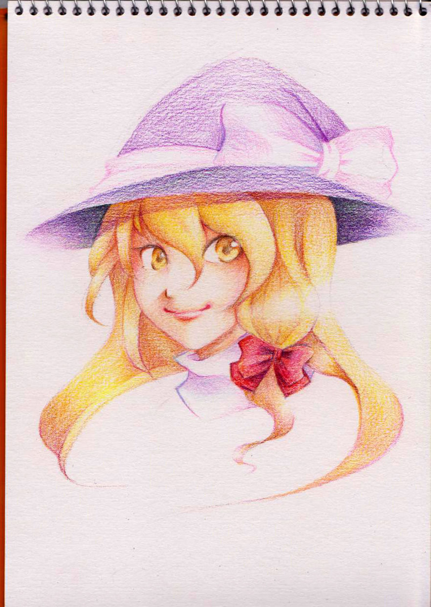 色鉛筆でキャラ絵描く かそログ 二二二 W 二