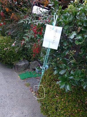 016 垣根に落し物の鍵