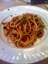 地蛸のトマトソーススパゲッティ