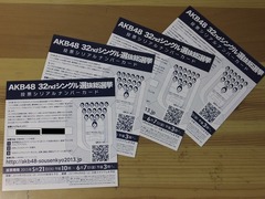 AKB48 - AKB48 総選挙 投票券 60枚 AKB48選抜総選挙』の1位から80位までの票数を合算すると227万票