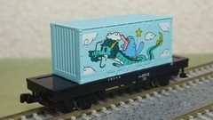 オリジナルデザイン貨車 コム1形 カモノハシのイコちゃん×たつ