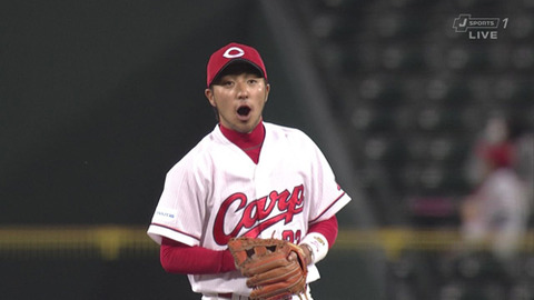 菊池涼介 .284 1本 3打点 出塁率.284 OPS.635 UZR-0.7