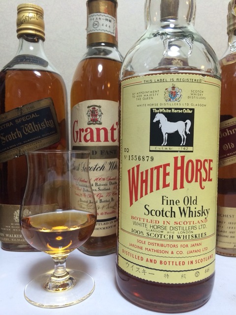 WHITE 激しく HORSE 1960年代 馬車引きラベル 特級 WHITE 激しく HORSE 1960年代 馬車引きラベル 特級
