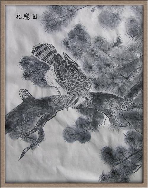 鷹の水墨画 松季 鷹の水墨画 松季 s-2021072009392843678.jpg
