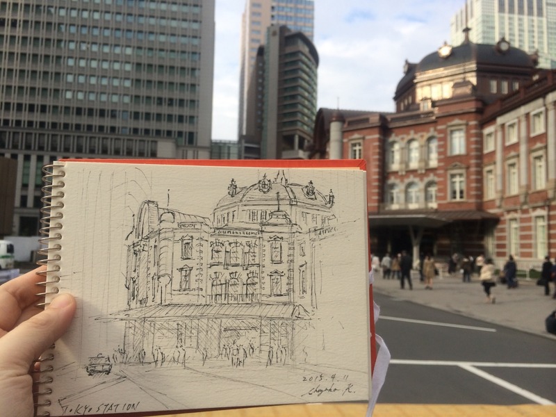 12東京駅スケッチ2