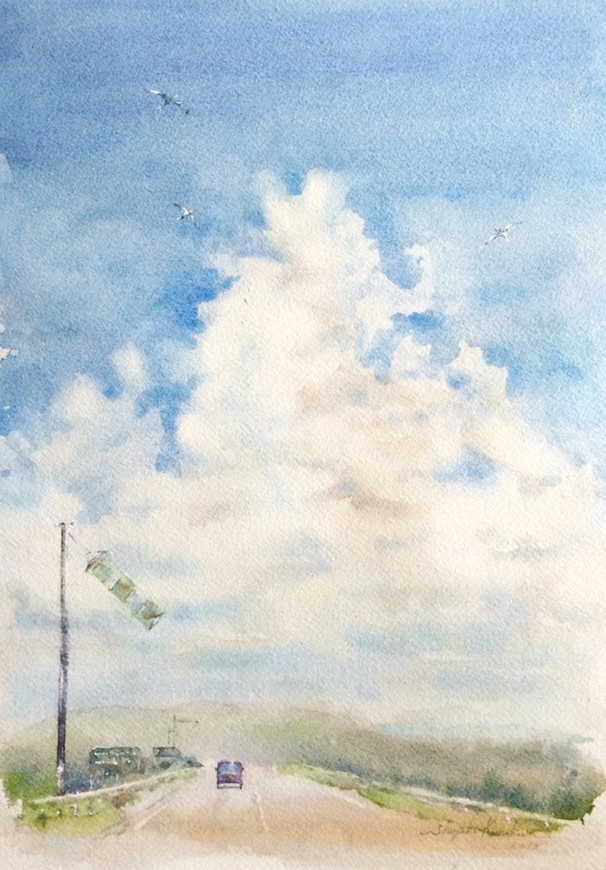 透明水彩画「Summer Vacation」完成