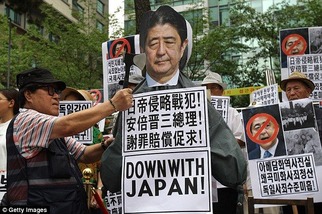 Koreans ani-Japanese protest 1