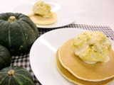 かぼちゃのアイスとパンケーキ