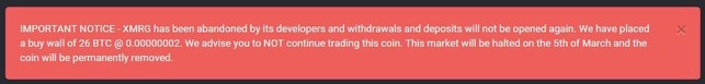 warning