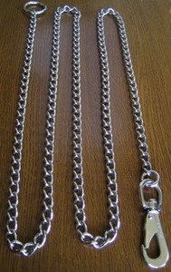 柴犬用に作成したアイスなっぷあちぷのステンレス製係留用チェーン