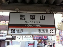 近鉄奈良線瓢箪山駅の表示