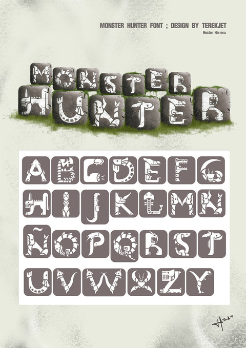 Monster_Hunter_font_design_by_terekjet