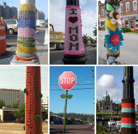 Pole-Yarn-Bomb