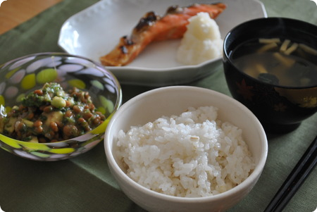 納豆の朝食