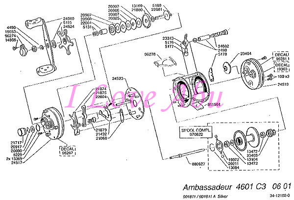 Abu 4601C3 Parts List （#1） : Abuのお姉さんに まかせてね☆彡