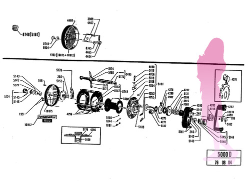 ABU ambassadeur 5000D schematic パーツリスト