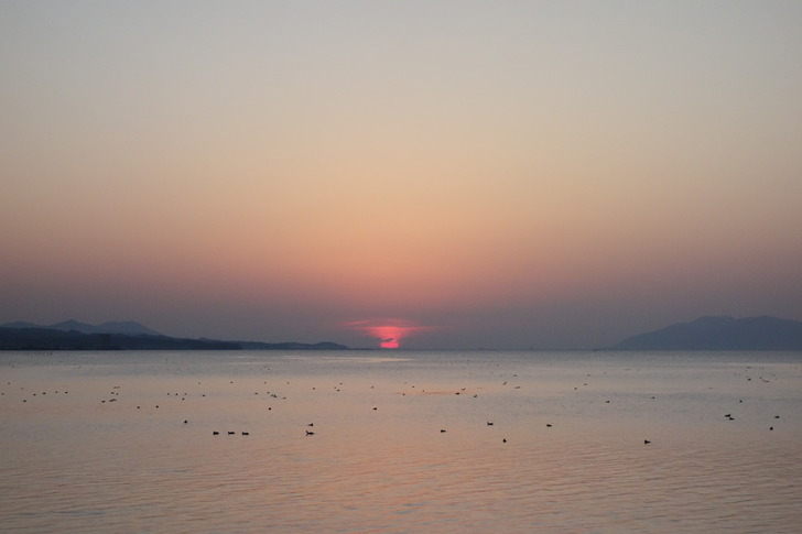宍道湖 夕日