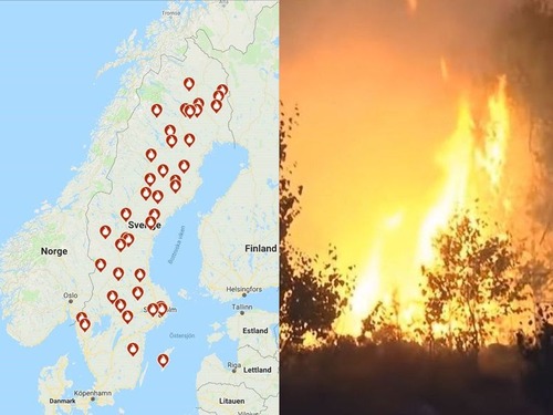 スウェーデンで史上最悪の山火事00