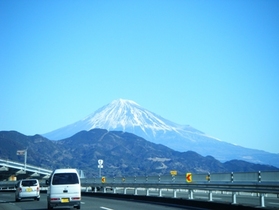 行きに綺麗な富士山