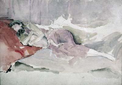 Mother and Child on a Couch