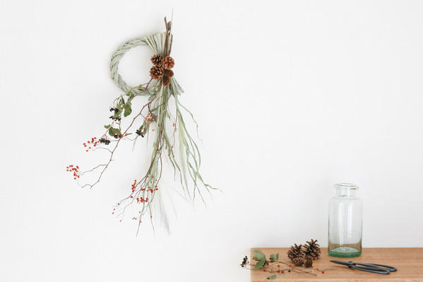 17.自家栽培ドライフラワー含む しめ縄 正月飾り 松飾り クリスマス リース
