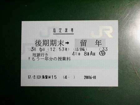 留年切符