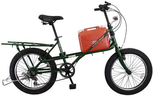 役立つ自転車!ポリタンク運搬 ...
