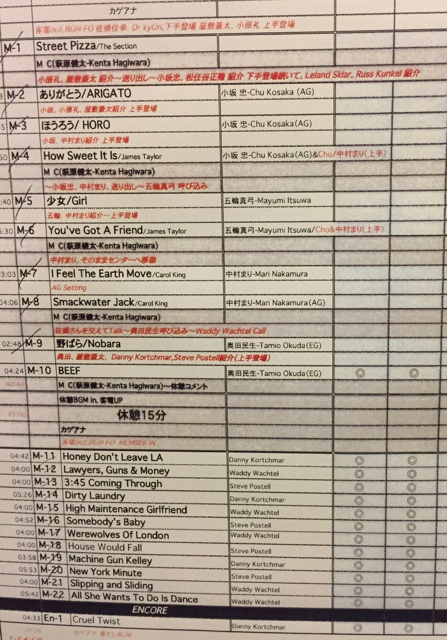 westcoast summit setlist