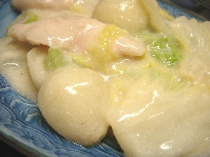 とろとろ白菜と小カブのミルク煮♪