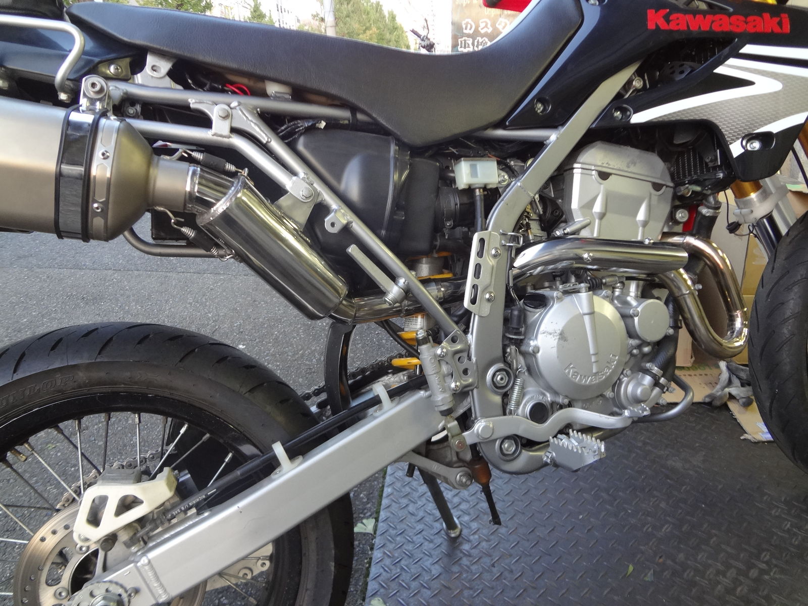 ☆KLX250 ワンオフマフラー 神戸市 Iさん : MOTO-DOGカスタム日記