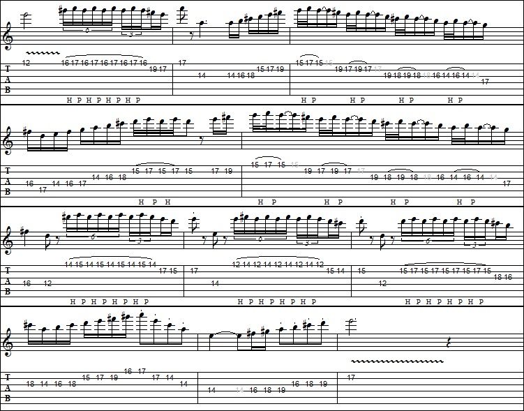 Mikey's Guitar Lab: Paul Gilbert - Gilberto Concerto TAB