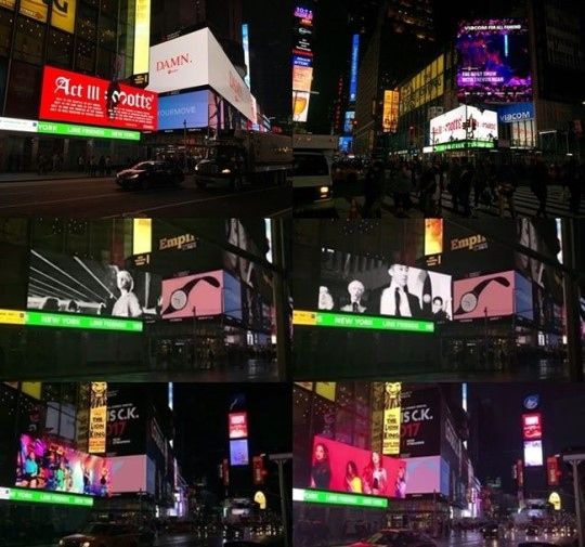 【BIGBANG NEWS】BIGBANGのG-DRAGON&WINNER&BLACK PINK、米タイムズスクエア電光掲示板に登場!