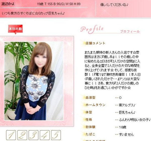 ウルグレ 渡辺かよ Gカップ