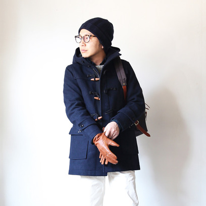 nanamica SUBF461 WINDSTOPPER WOOL MELTON DUFFLE COAT HOODIE
