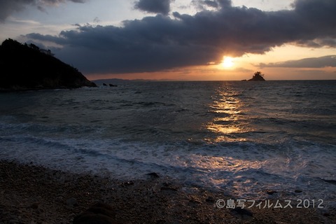 松島の夕日_ 夕陽百選_鯨浜_2012-02-09 16-58-17