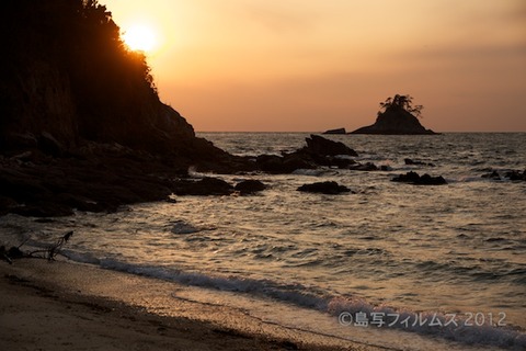篠島_松島の夕日_ 夕陽百選_鯨浜_2012-02-10 16-56-26