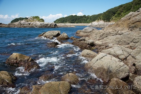篠島_風景_南風ヶ崎_加藤清正の枕石_矢穴石_名古屋城_ 2012-08-196