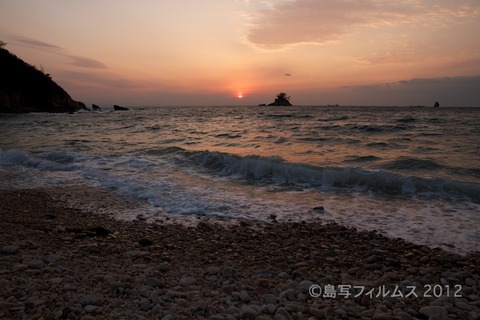 篠島_松島の夕日_ 夕陽百選_鯨浜_2012-02-10 17-16-18