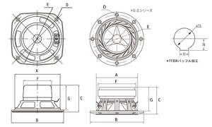P1000-BH フルレンジスピーカー を上位機の FE103En に交換