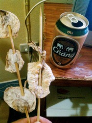スルメ串とビール