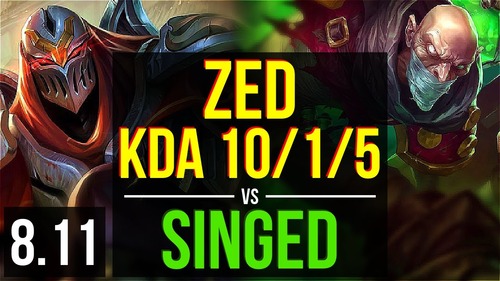 動画 zed topだと euw challenger帯 top zed vs singed lol 2ch