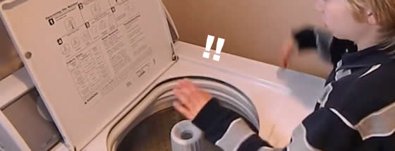 洗濯機をドラムに