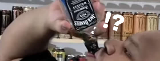 ウィスキーを2秒で飲み干す